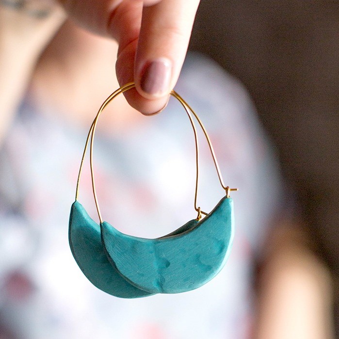 how to make clay earrings