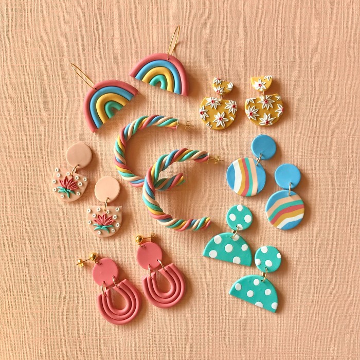 how to make clay earrings