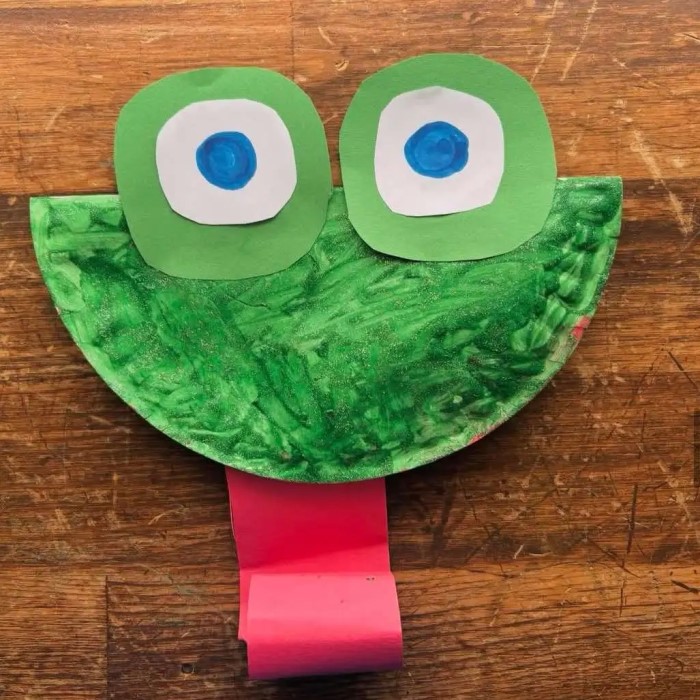 paper plate frog craft