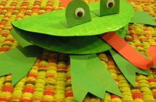paper plate frog craft
