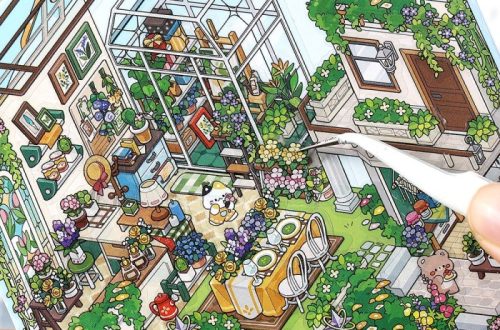 3d landscape sticker