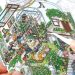 3d landscape sticker