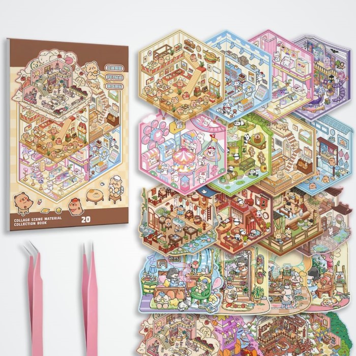 3d landscape sticker