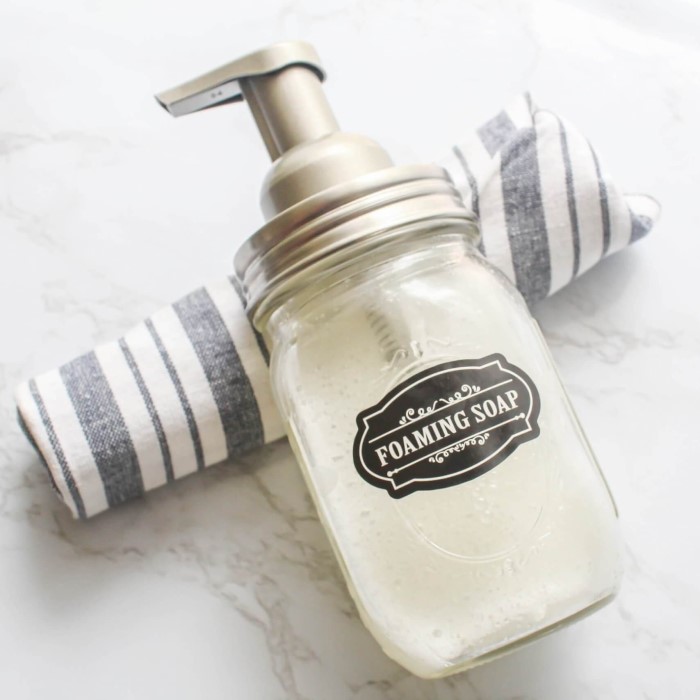 making foaming hand soap