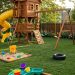 wooden outdoor playset