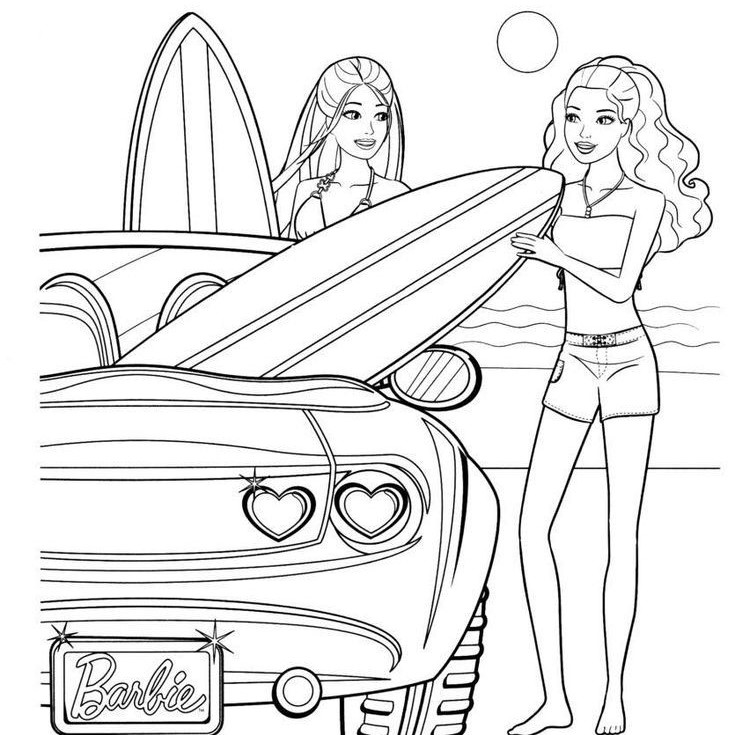 barbie coloring pages
