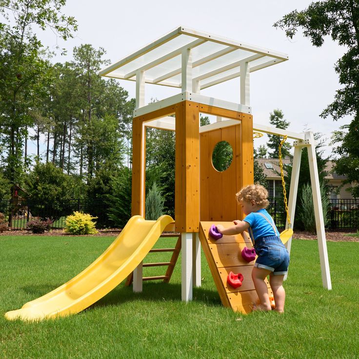 wooden outdoor playset