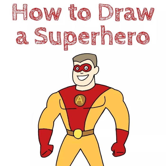 superhero easy drawing