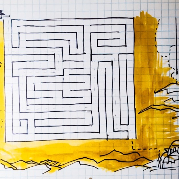 how to draw a maze