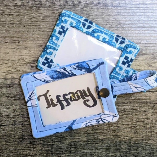 diy fabric luggage tags