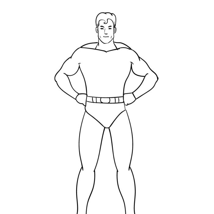 superhero easy drawing