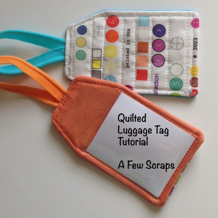 diy fabric luggage tags
