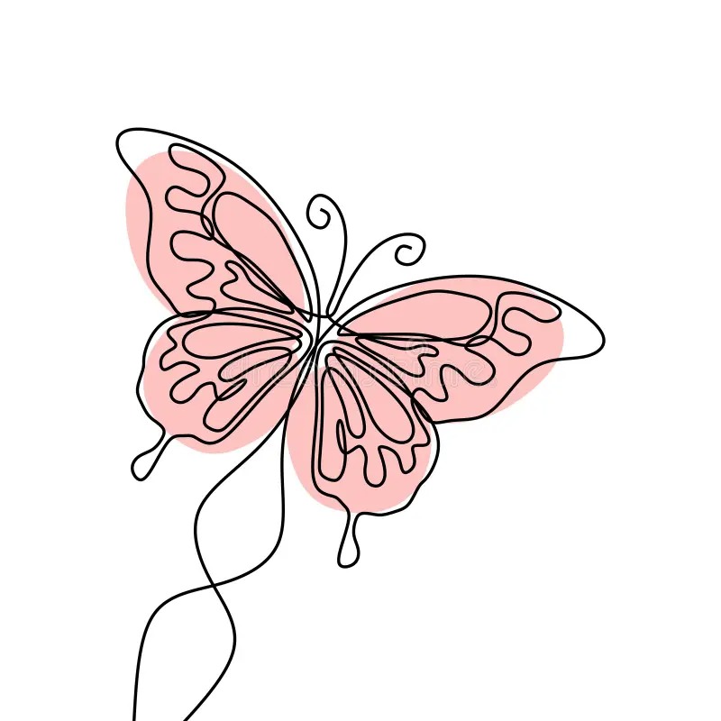butterfly line drawing